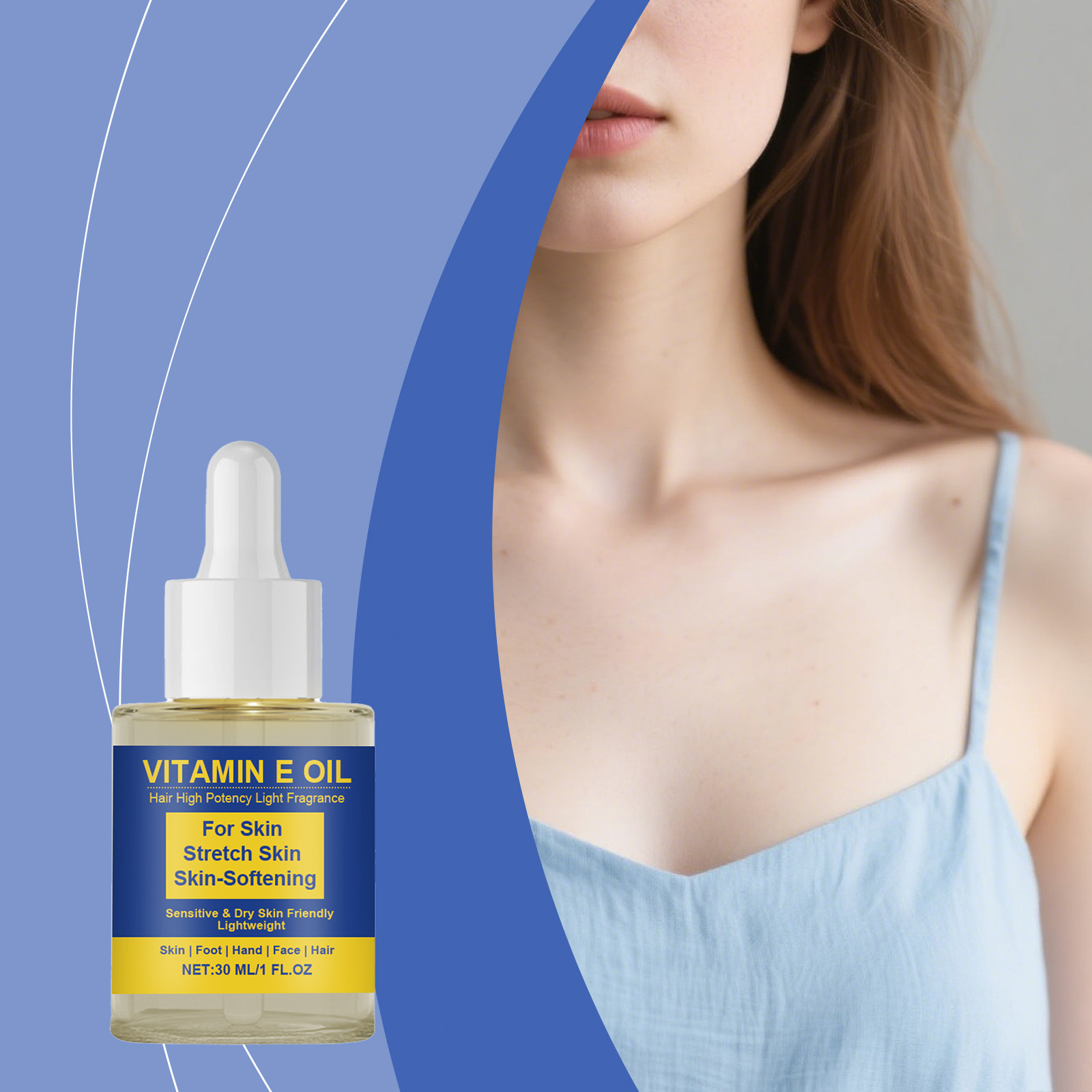Hair Care Cream - น้ำมันวิตามินอี - ให้ความชุ่มชื้นอย่างอ่อนโยน บำรุงผิวให้สดชื่น ใช้ได้ทุกวัน บำรุงผิวหน้า