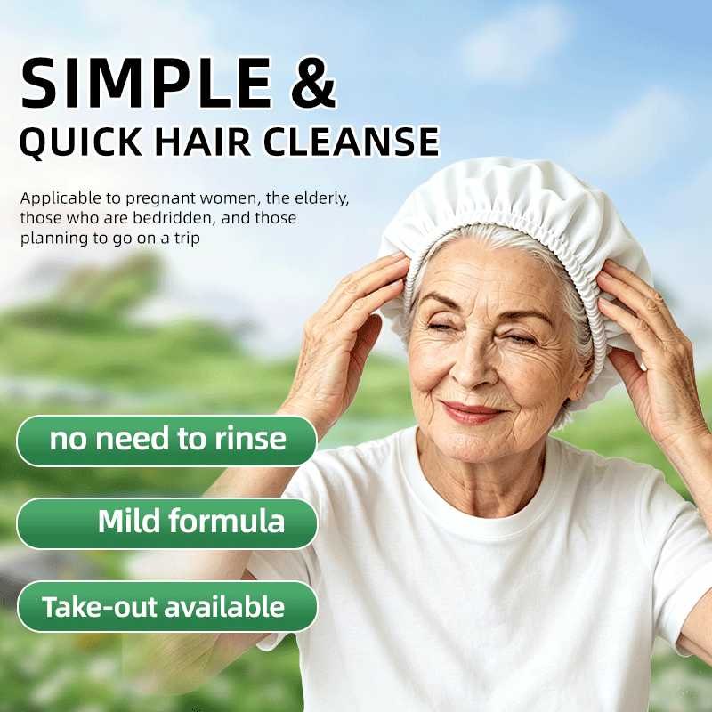 Hair Care Hospital - หมวกแชมพูแบบใช้แล้วทิ้ง ไม่ต้องใช้น้ำ ผสมว่านหางจระเข้ บำรุงหนังศีรษะ ให้ความสดชื่น ไม่ต้องล้างออก