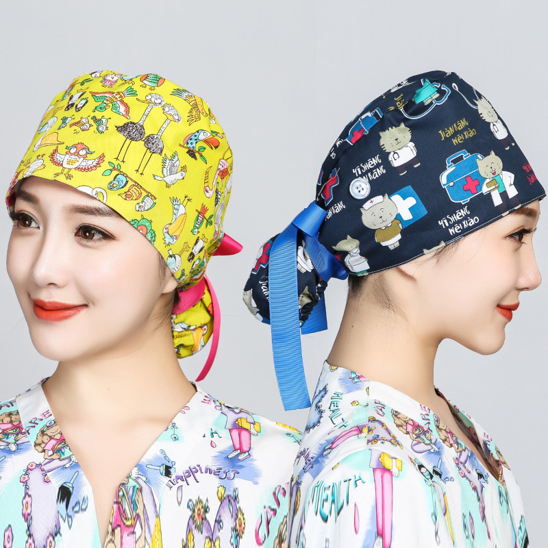 หมวกผ่าตัดพิมพ์ลายผ้าฝ้ายขัดผิ - Hair Care Hospital บทวิจารณ์และราคา