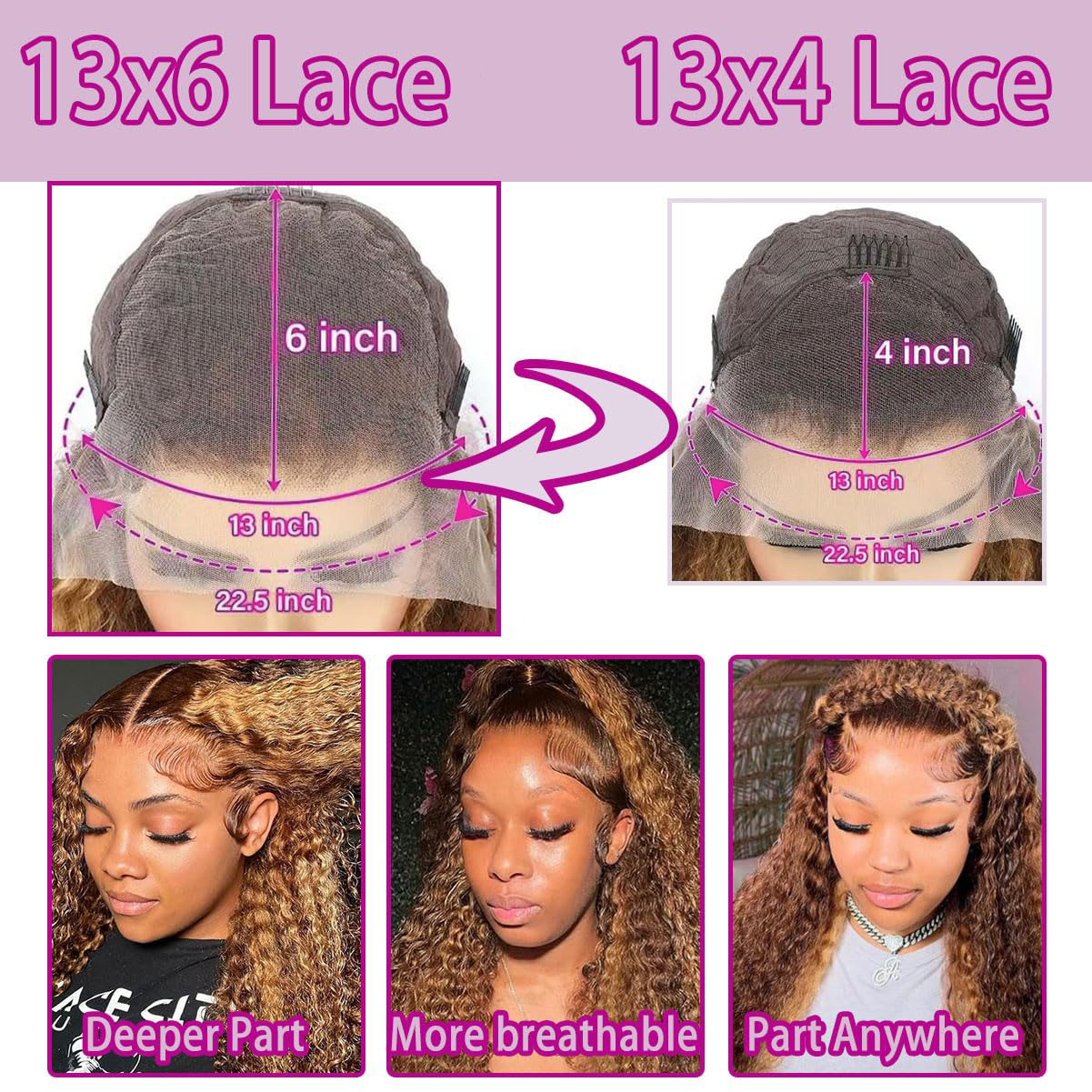 วิกผมลูกไม้แบบโปร่งแสง HD ขนาด - Lace Front Wig บทวิจารณ์และราคา