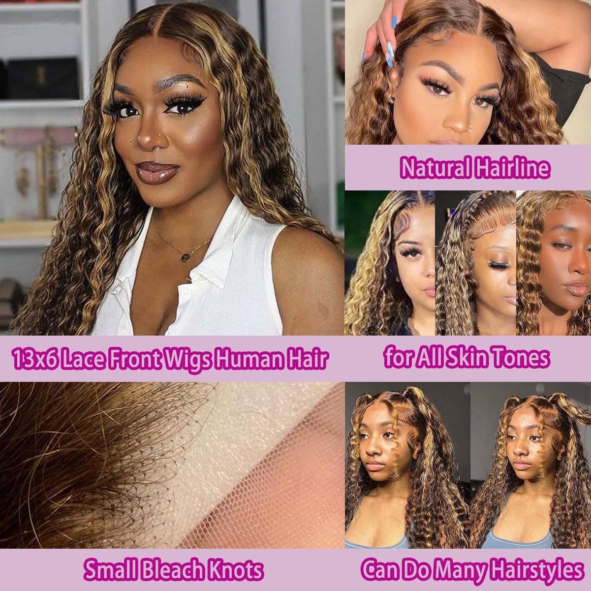 วิกผมลูกไม้แบบโปร่งแสง HD ขนาด - Lace Front Wig บทวิจารณ์และราคา