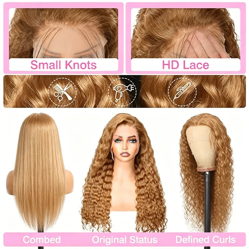 วิกผมสีบลอนด์น้ำผึ้งขนาด 34 38 - Lace Front Wig บทวิจารณ์และราคา